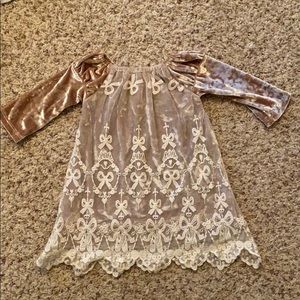 Velour and Lace Dress
